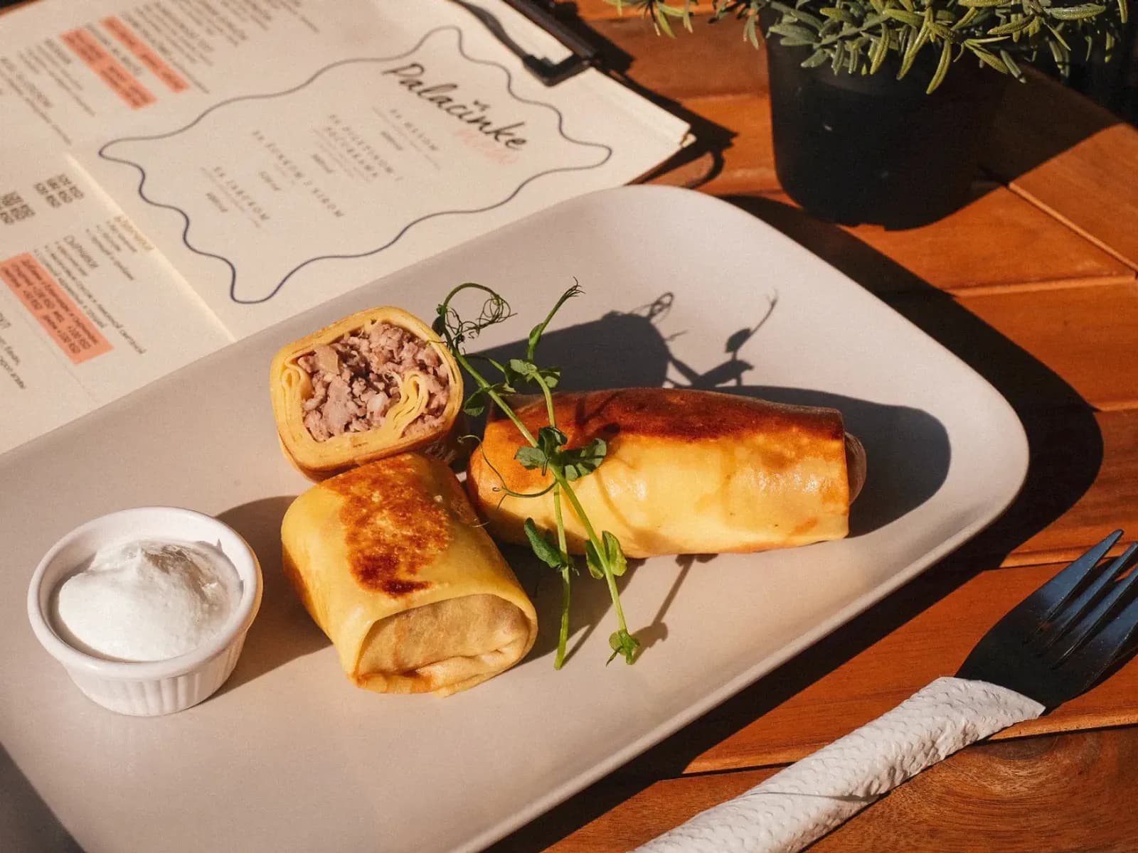 Блинчики с мясом