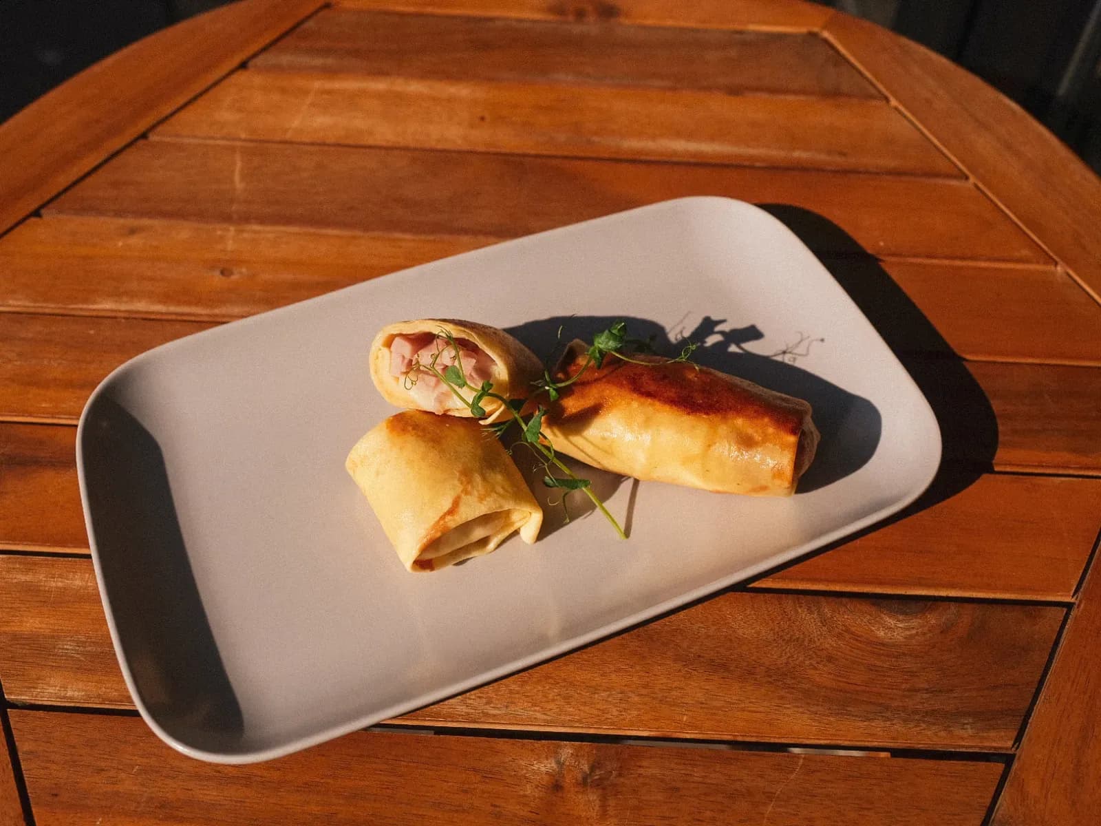 Блинчики с ветчиной и сыром